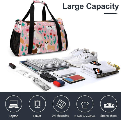 Gym Travel Bag Sports Duffel Simple Weekender Overnight Bag Men Women Workout Short Trip