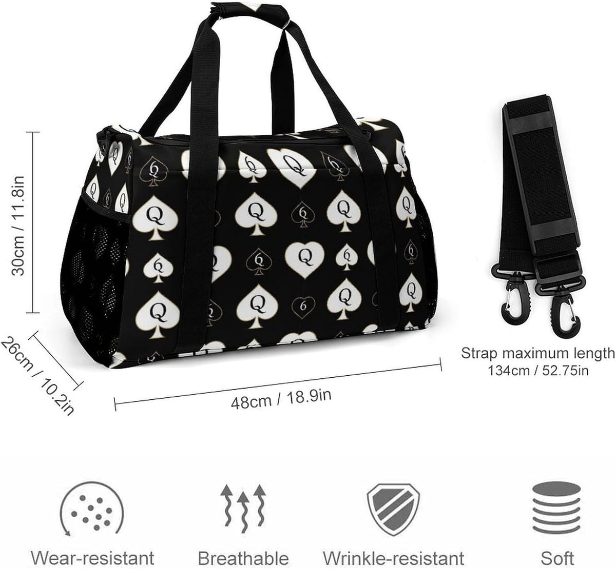 Gym Travel Bag Sports Duffel Simple Weekender Overnight Bag Men Women Workout Short Trip