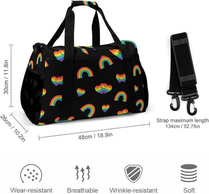 Gym Travel Bag Sports Duffel Simple Weekender Overnight Bag Men Women Workout Short Trip