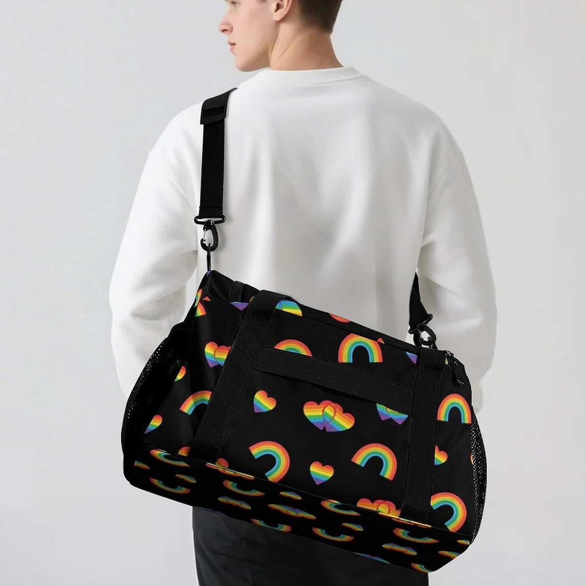 Gym Travel Bag Sports Duffel Simple Weekender Overnight Bag Men Women Workout Short Trip