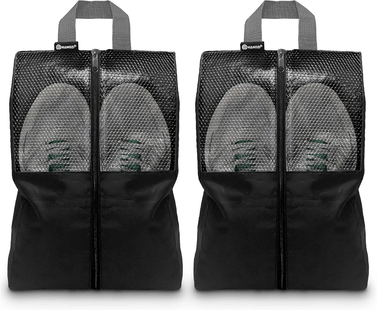 Shoe Bags For Travel, Used As For Storage or Shoe Travel Bag, Space Saving When Travelling With This Travel Shoe Bags For Packing, Waterproof Nylon Sneaker Bag. (Light Purple, 2 Pack, Medium)