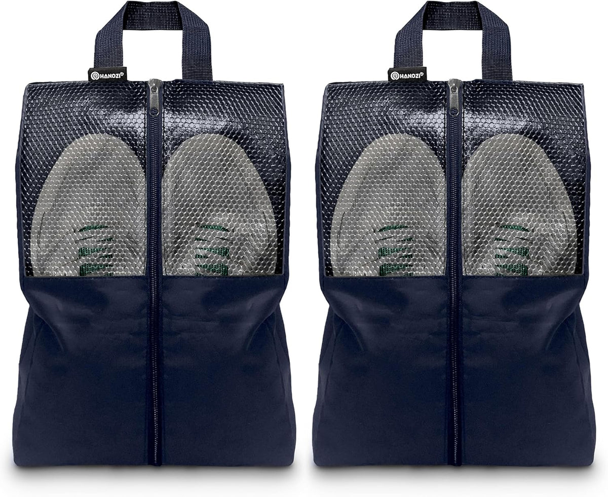 Shoe Bags For Travel, Used As For Storage or Shoe Travel Bag, Space Saving When Travelling With This Travel Shoe Bags For Packing, Waterproof Nylon Sneaker Bag. (Light Purple, 2 Pack, Medium)