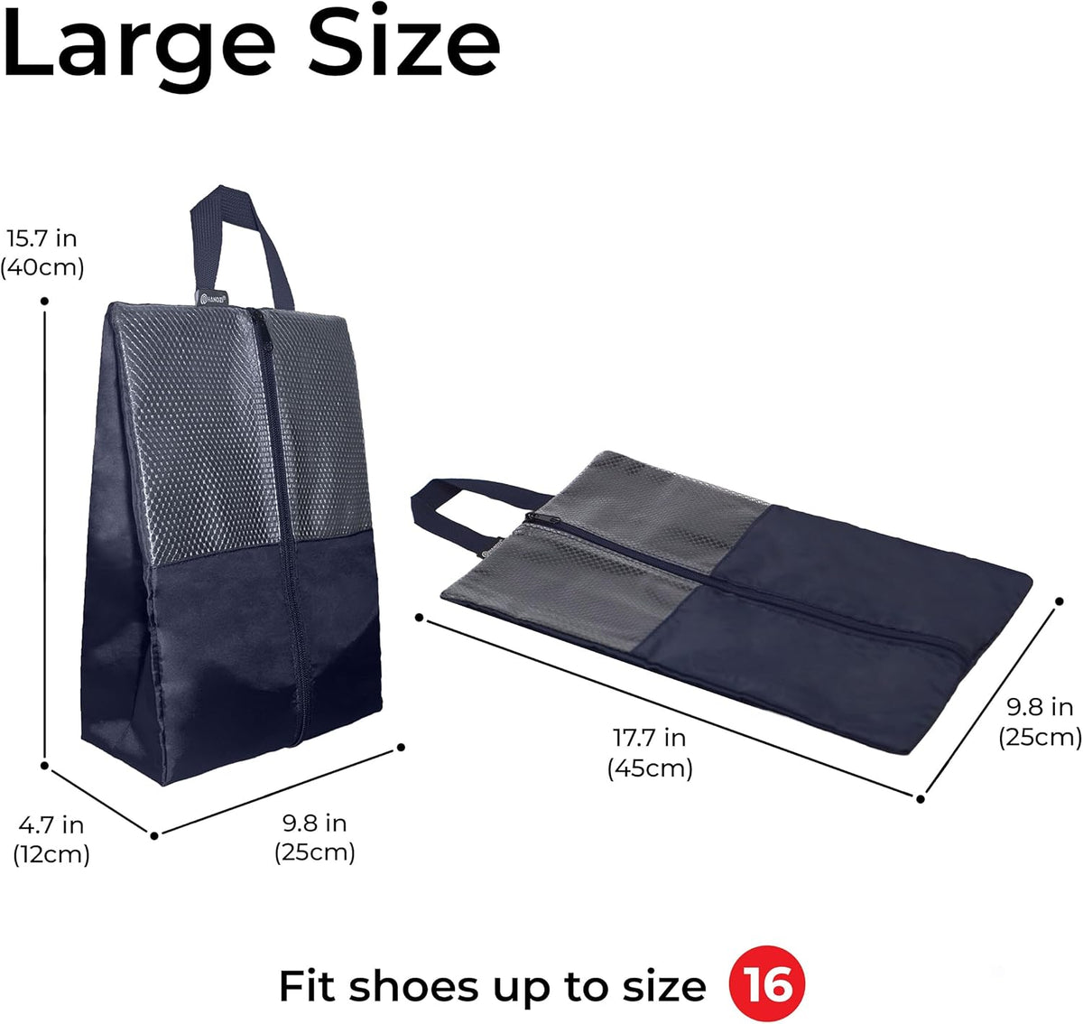 Shoe Bags For Travel, Used As For Storage or Shoe Travel Bag, Space Saving When Travelling With This Travel Shoe Bags For Packing, Waterproof Nylon Sneaker Bag. (Light Purple, 2 Pack, Medium)