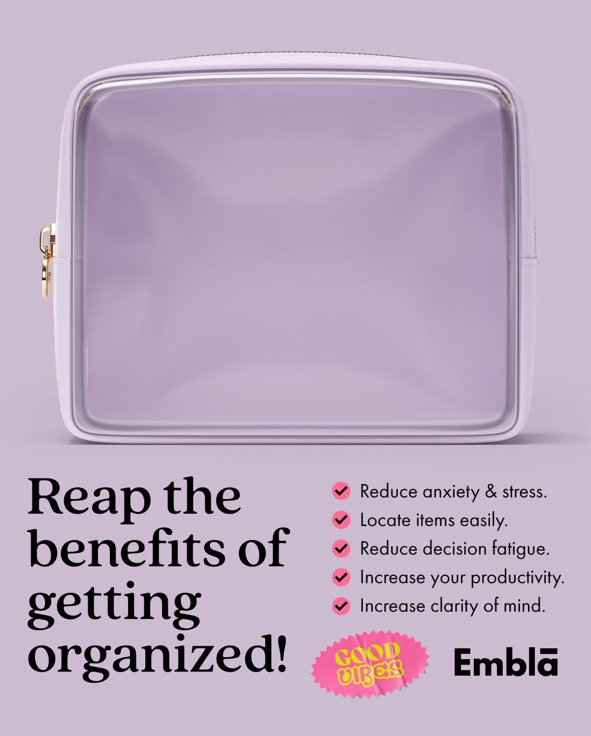 Makeup Bag for Women, Travel Cosmetic Organizer, Waterproof Toiletry Pouch | 2-Sided Clear Small Nylon/PVC Cosmetic Bag with Zipper, Waterproof Beauty Pouch for Purse, Travel Essentials, Make up Case