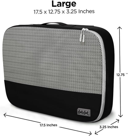 4pc Large Compression Packing Cubes for Travel - Luggage Organizers Suitcases