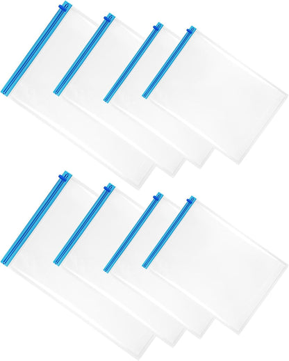 8pcs Roll Vacuum Compression Bags for Travel Clothes and Bed Linens Lightweight Pa Pe Material Space Saving Bags for Camping and Business Trips