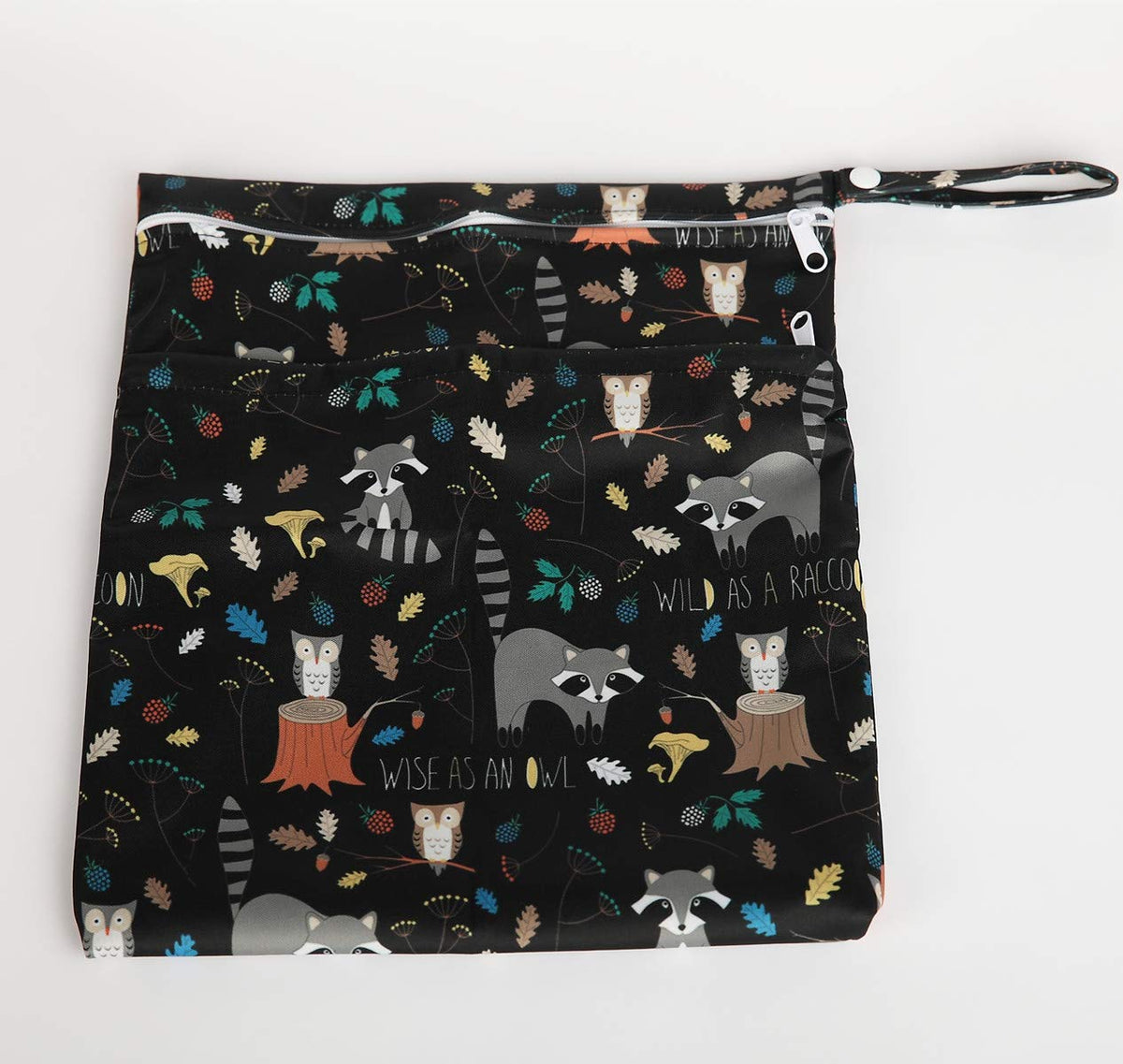 Wet Dry Bag Baby Cloth Diaper Nappy Insert Bag With Two Zippered Pockets Boys (Sharks)