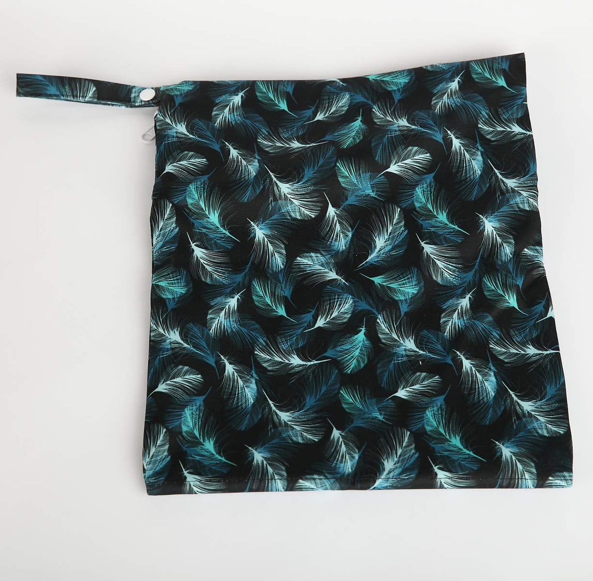Wet Dry Bag Baby Cloth Diaper Nappy Insert Bag With Two Zippered Pockets Boys (Sharks)