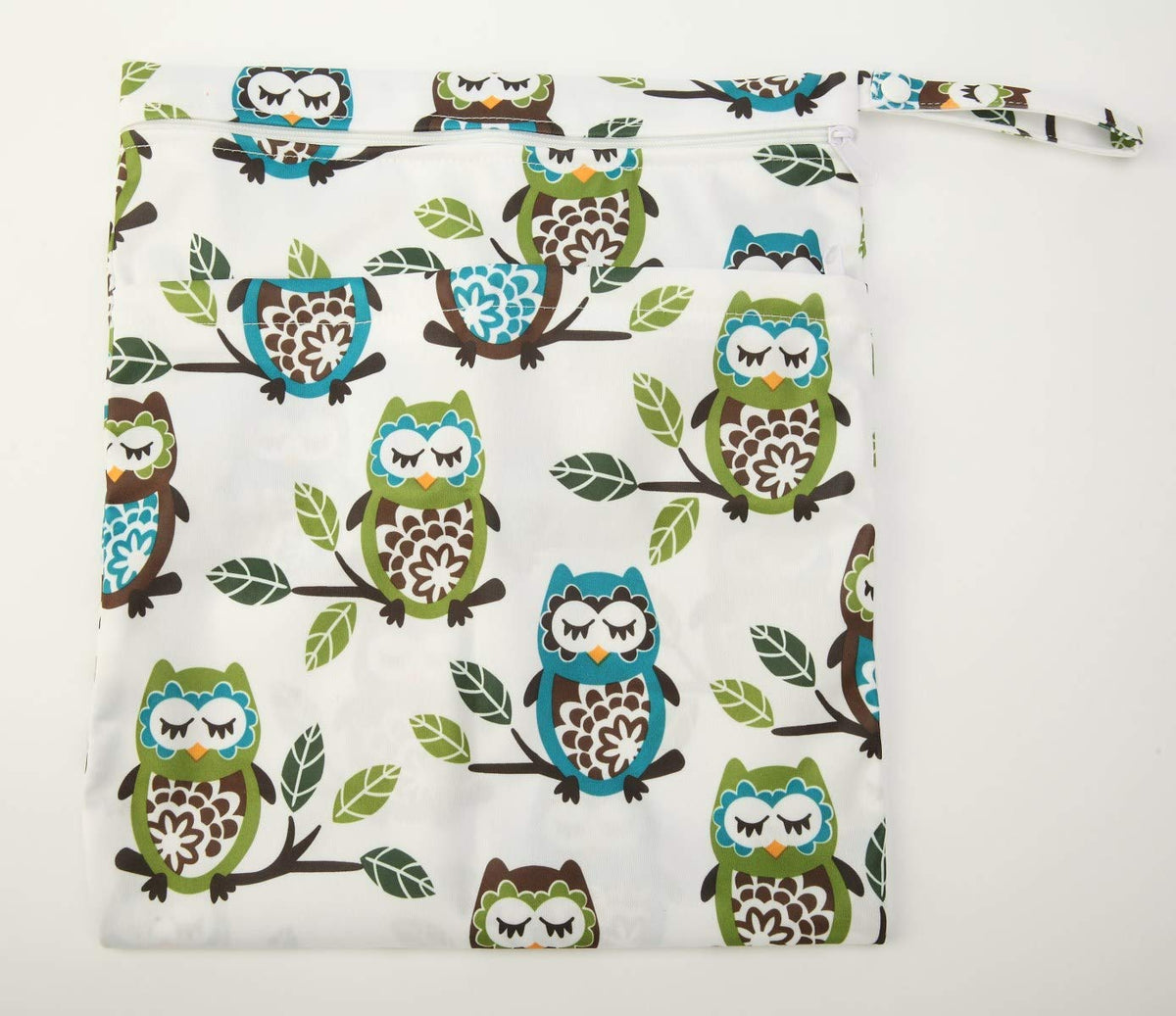 Wet Dry Bag Baby Cloth Diaper Nappy Insert Bag With Two Zippered Pockets Boys (Sharks)