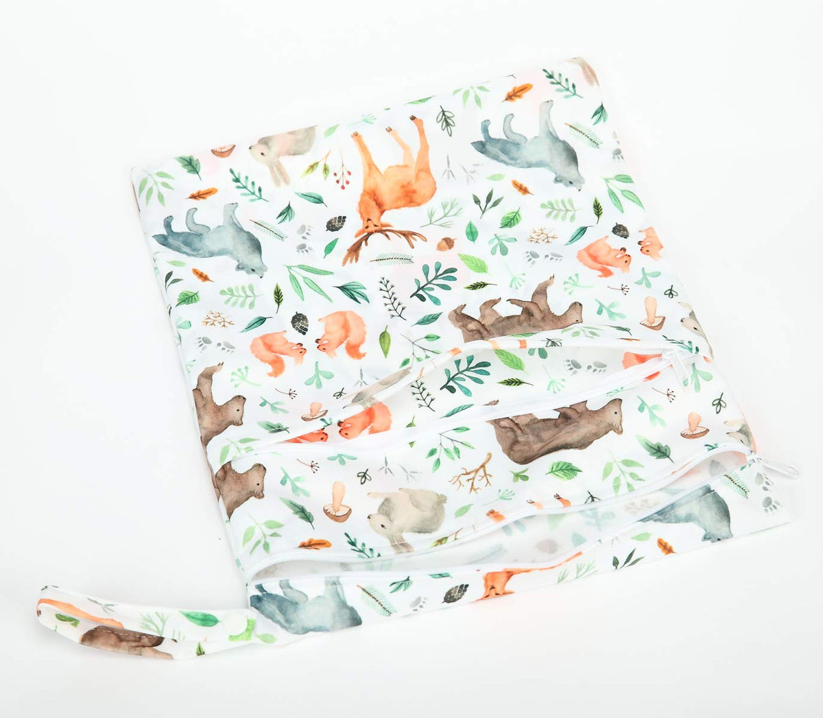 Wet Dry Bag Baby Cloth Diaper Nappy Insert Bag With Two Zippered Pockets Boys (Sharks)