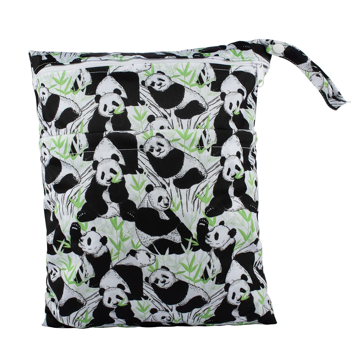 Wet Dry Bag Baby Cloth Diaper Nappy Insert Bag With Two Zippered Pockets Boys (Sharks)