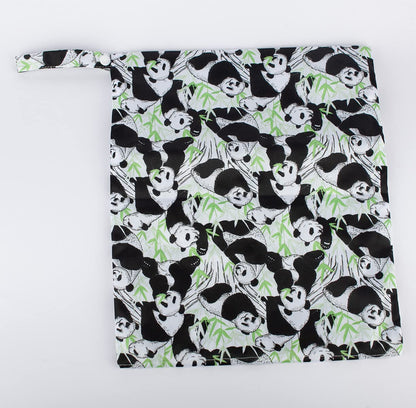 Wet Dry Bag Baby Cloth Diaper Nappy Insert Bag With Two Zippered Pockets Boys (Sharks)