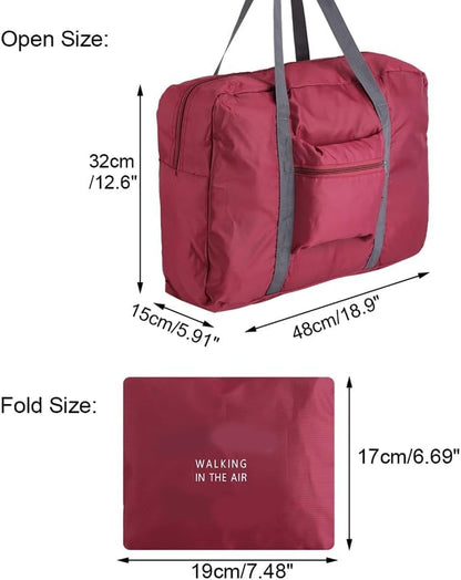 Foldable Duffle Bag 18.9x12.6x5.91 Inch – Waterproof Travel Storage Bag for Suitcase Trolley, Large Capacity Organizer with Hand Strap