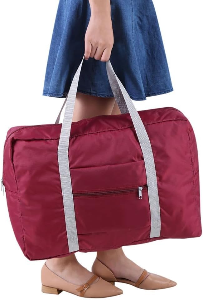 Foldable Duffle Bag 18.9x12.6x5.91 Inch – Waterproof Travel Storage Bag for Suitcase Trolley, Large Capacity Organizer with Hand Strap