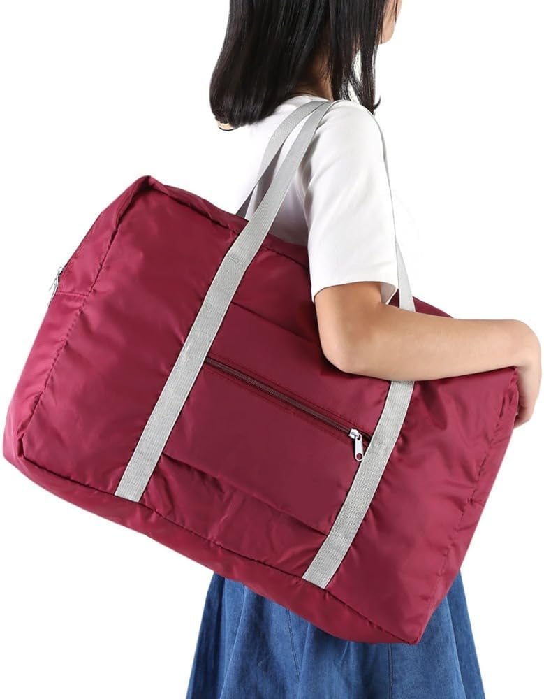 Foldable Duffle Bag 18.9x12.6x5.91 Inch – Waterproof Travel Storage Bag for Suitcase Trolley, Large Capacity Organizer with Hand Strap