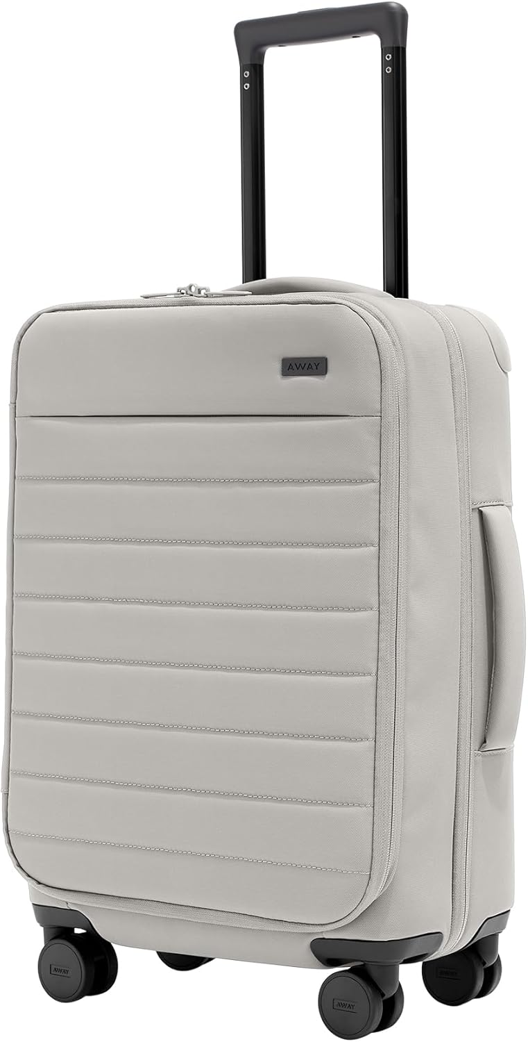Carry-On Luggage - 22-Inch Lightweight, Expandable Softside Suitcase with 360° Spinner Wheels, Interior Compression System, TSA-Accepted Lock - Cloud Gray
