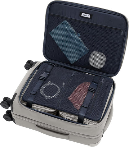 Carry-On Luggage - 22-Inch Lightweight, Expandable Softside Suitcase with 360° Spinner Wheels, Interior Compression System, TSA-Accepted Lock - Cloud Gray
