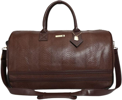 Apollo 2 Large Rolling Duffle Bag with Wheels, Carry-On Roll Duffel for Travel, Gym, Sports, Daily, Weekend & All-Purpose Use for Men & Women (Crocodile Skin, Black)