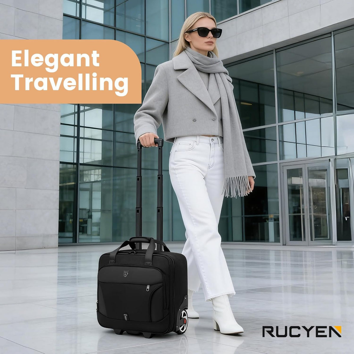 Rolling Laptop Bag,Rolling Briefcase for Men & Women,Laptop Briefcase on Wheels,Carry On Bag for Business Travel