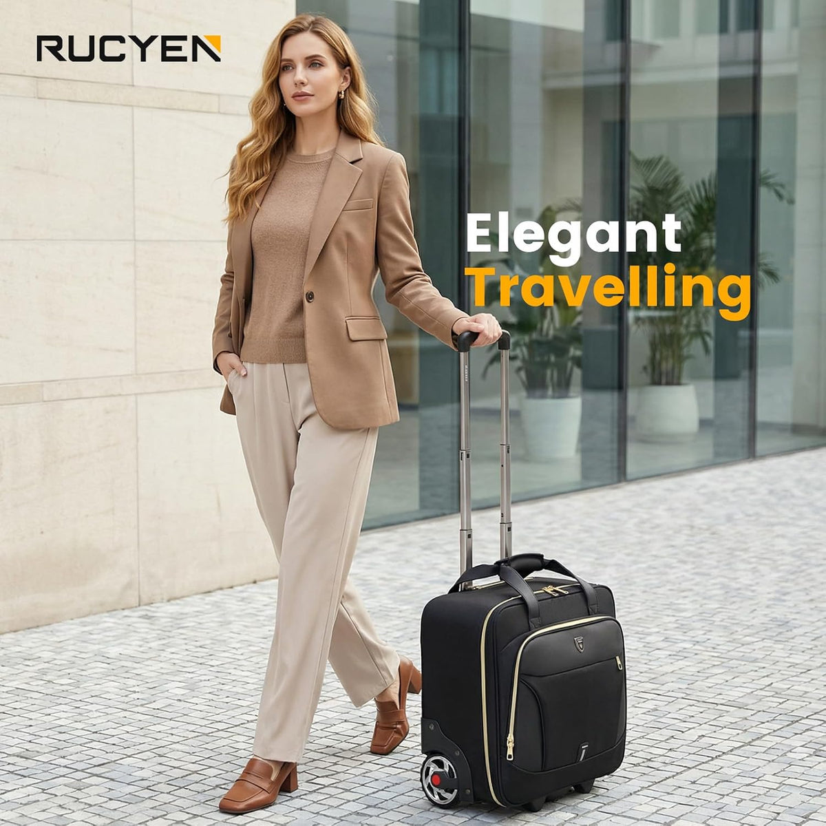 Rolling Laptop Bag,Rolling Briefcase for Men & Women,Laptop Briefcase on Wheels,Carry On Bag for Business Travel