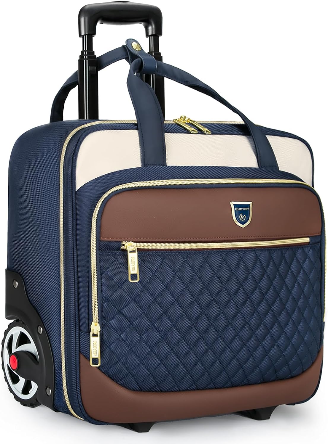 Rolling Laptop Bag,Rolling Briefcase for Men & Women,Laptop Briefcase on Wheels,Carry On Bag for Business Travel