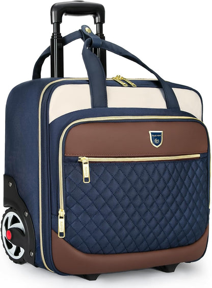 Rolling Laptop Bag,Rolling Briefcase for Men & Women,Laptop Briefcase on Wheels,Carry On Bag for Business Travel