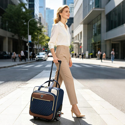 Rolling Laptop Bag,Rolling Briefcase for Men & Women,Laptop Briefcase on Wheels,Carry On Bag for Business Travel