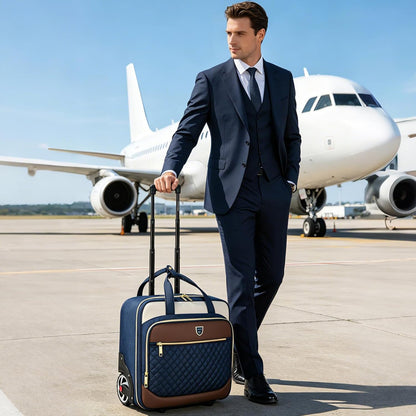 Rolling Laptop Bag,Rolling Briefcase for Men & Women,Laptop Briefcase on Wheels,Carry On Bag for Business Travel