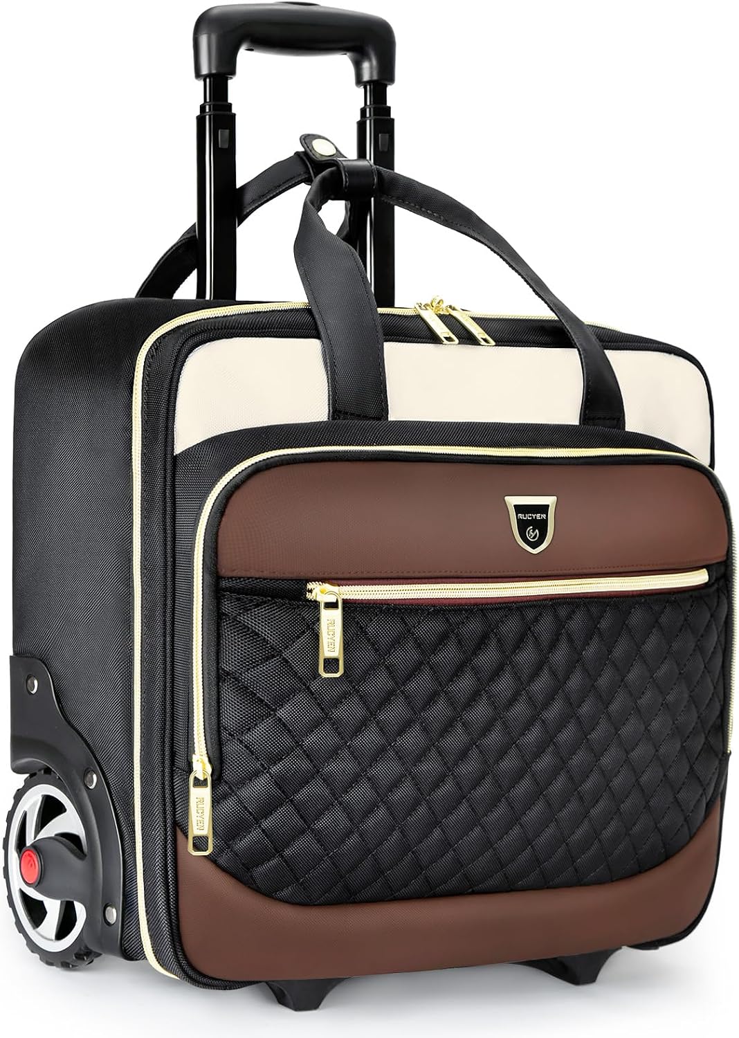 Rolling Laptop Bag,Rolling Briefcase for Men & Women,Laptop Briefcase on Wheels,Carry On Bag for Business Travel