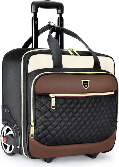 Rolling Laptop Bag,Rolling Briefcase for Men & Women,Laptop Briefcase on Wheels,Carry On Bag for Business Travel