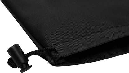Drawstring Pouch with Toggle (12 x 16 Inch, Black) Nylon Cinch Bag for Travel, Shoes, Gym and Storage