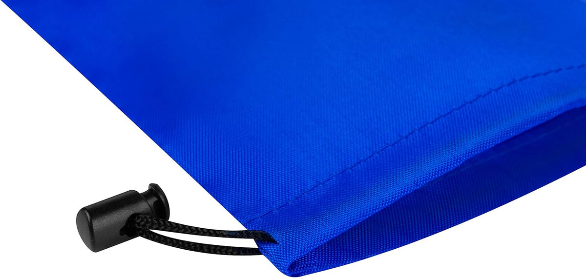 Drawstring Pouch with Toggle (12 x 16 Inch, Black) Nylon Cinch Bag for Travel, Shoes, Gym and Storage