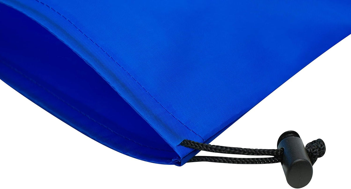 Drawstring Pouch with Toggle (12 x 16 Inch, Black) Nylon Cinch Bag for Travel, Shoes, Gym and Storage