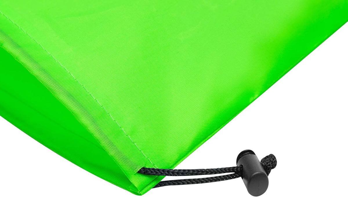 Drawstring Pouch with Toggle (12 x 16 Inch, Black) Nylon Cinch Bag for Travel, Shoes, Gym and Storage