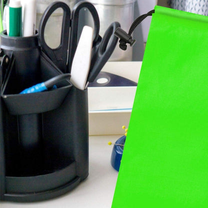 Drawstring Pouch with Toggle (12 x 16 Inch, Black) Nylon Cinch Bag for Travel, Shoes, Gym and Storage