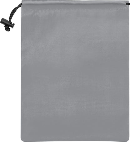 Drawstring Pouch with Toggle (12 x 16 Inch, Black) Nylon Cinch Bag for Travel, Shoes, Gym and Storage