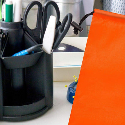 Drawstring Pouch with Toggle (12 x 16 Inch, Black) Nylon Cinch Bag for Travel, Shoes, Gym and Storage