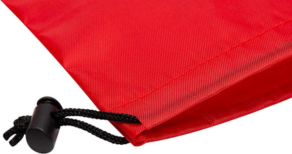Drawstring Pouch with Toggle (12 x 16 Inch, Black) Nylon Cinch Bag for Travel, Shoes, Gym and Storage