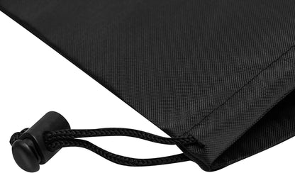 Drawstring Pouch with Toggle (12 x 16 Inch, Black) Nylon Cinch Bag for Travel, Shoes, Gym and Storage
