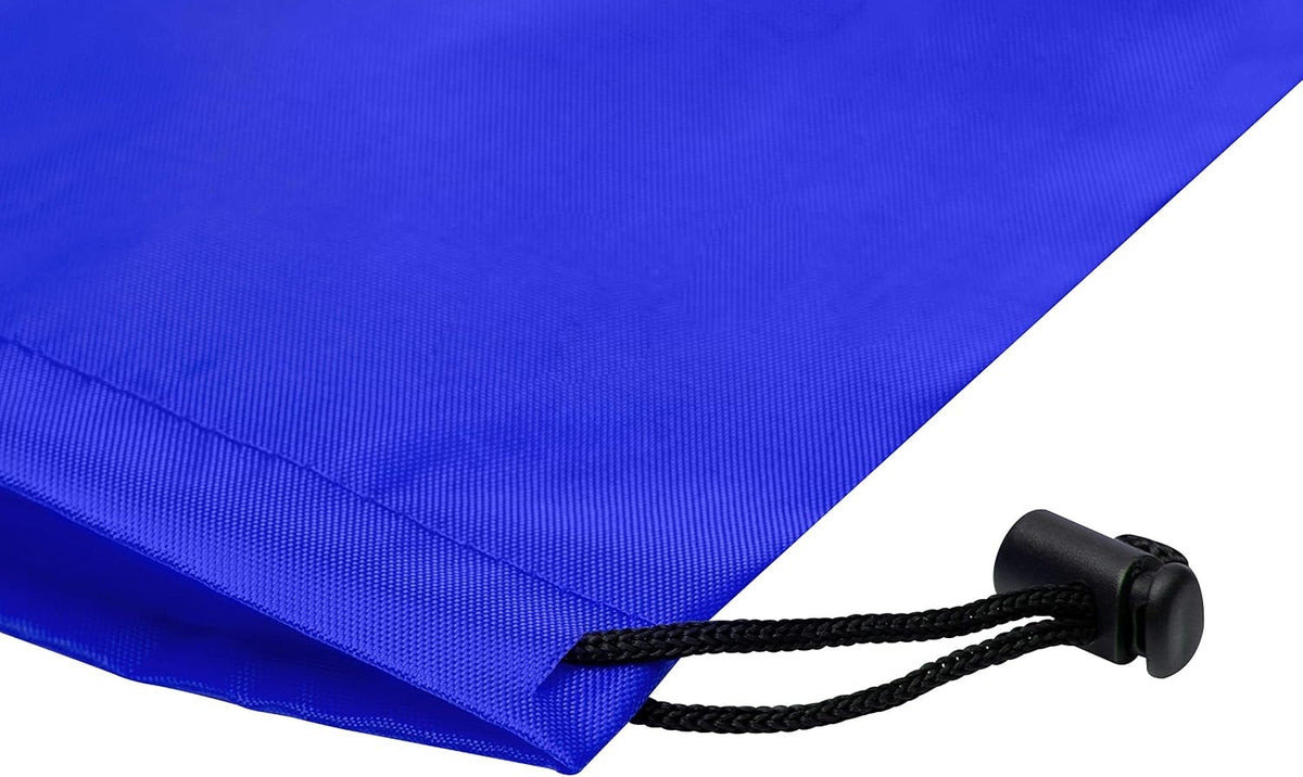 Drawstring Pouch with Toggle (12 x 16 Inch, Black) Nylon Cinch Bag for Travel, Shoes, Gym and Storage