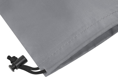 Drawstring Pouch with Toggle (12 x 16 Inch, Black) Nylon Cinch Bag for Travel, Shoes, Gym and Storage