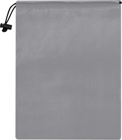 Drawstring Pouch with Toggle (12 x 16 Inch, Black) Nylon Cinch Bag for Travel, Shoes, Gym and Storage