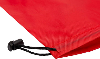 Drawstring Pouch with Toggle (12 x 16 Inch, Black) Nylon Cinch Bag for Travel, Shoes, Gym and Storage