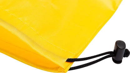 Drawstring Pouch with Toggle (12 x 16 Inch, Black) Nylon Cinch Bag for Travel, Shoes, Gym and Storage