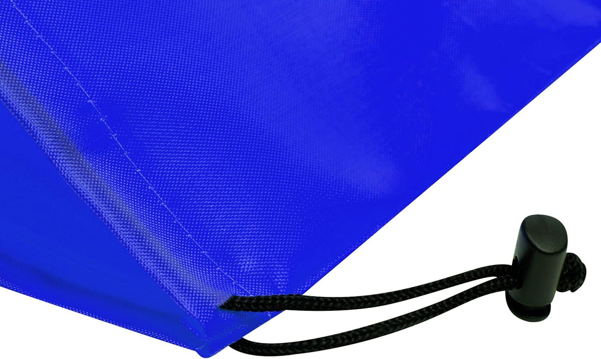 Drawstring Pouch with Toggle (12 x 16 Inch, Black) Nylon Cinch Bag for Travel, Shoes, Gym and Storage