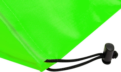 Drawstring Pouch with Toggle (12 x 16 Inch, Black) Nylon Cinch Bag for Travel, Shoes, Gym and Storage
