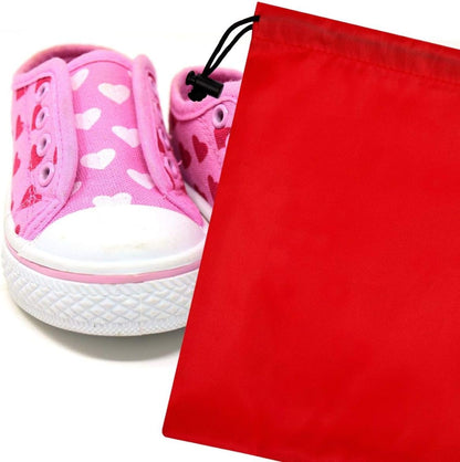 Drawstring Pouch with Toggle (12 x 16 Inch, Black) Nylon Cinch Bag for Travel, Shoes, Gym and Storage