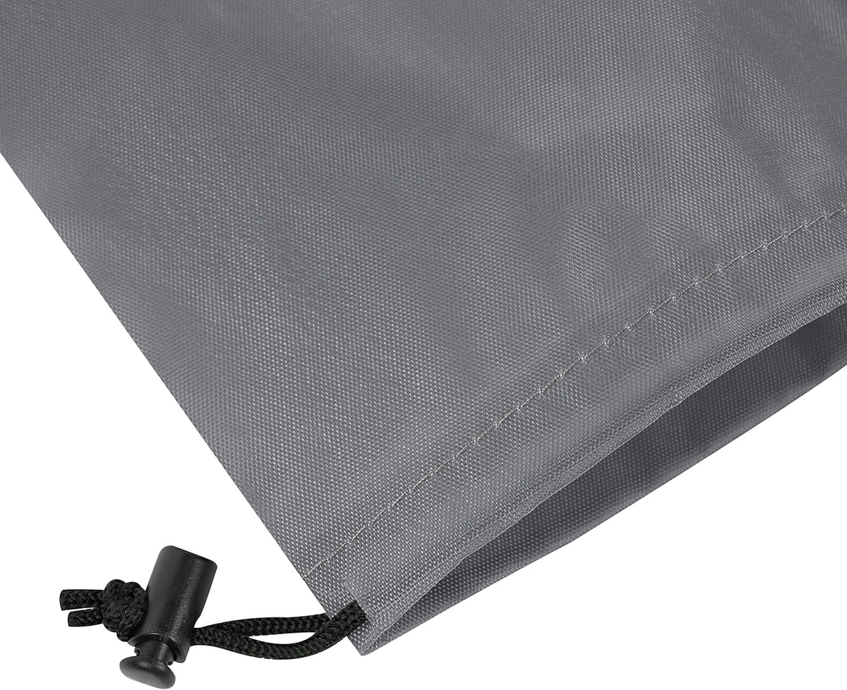 Drawstring Pouch with Toggle (12 x 16 Inch, Black) Nylon Cinch Bag for Travel, Shoes, Gym and Storage