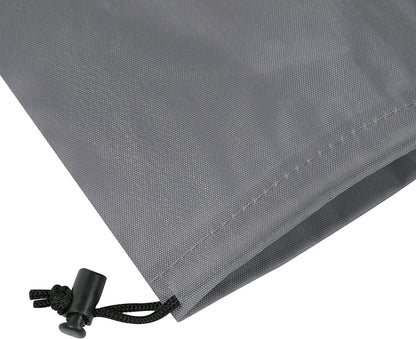 Drawstring Pouch with Toggle (12 x 16 Inch, Black) Nylon Cinch Bag for Travel, Shoes, Gym and Storage