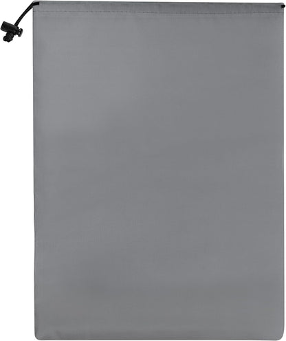 Drawstring Pouch with Toggle (12 x 16 Inch, Black) Nylon Cinch Bag for Travel, Shoes, Gym and Storage